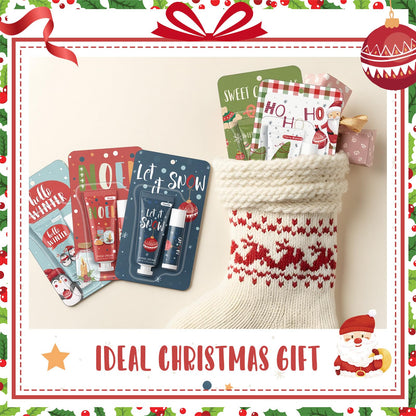Heigble 50-Piece Christmas Hand Cream & Lip Balm Gift Set – Travel Size