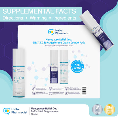 HelloPharmacist Biestro 5.0 BioIdentical Cream + Pro-G Relief Cream for Women | Pharmacist Formulated Brand | 3oz + 3oz