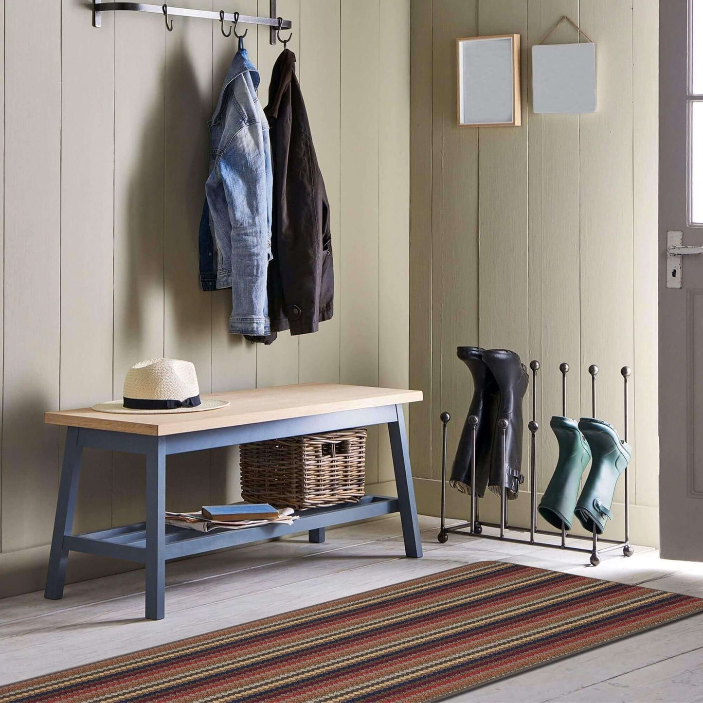 Washable Multicolour Stripe Mats| 111