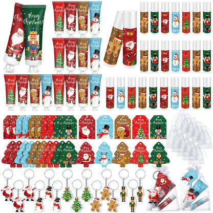 Henoyso 50 Set Christmas Hand Cream & Lip Balm Gift Set – Bulk Holiday Favors