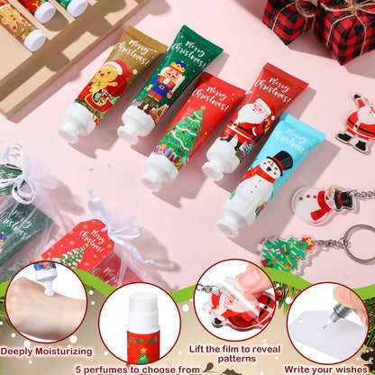 Henoyso 50 Set Christmas Hand Cream & Lip Balm Gift Set – Bulk Holiday Favors
