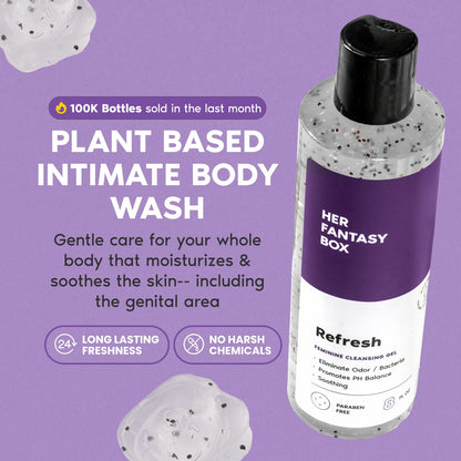 Her Fantasy Box Refresh pH Balancing Shower Gel – Natural Feminine Hygiene, 8 oz
