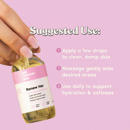 Her Fantasy Box Renew Her Oil | Natural Yoni Oil for Dark Spots & Ingrown Hair