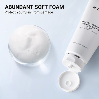 HERA Foaming Facial Cleanser – Deep Cleansing Foam with Cellulose Beads & Milk Thistle – Hydrating Antioxidant Formula – Brighten and Soften Skin – 6.6 oz by HERA