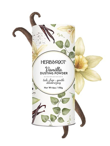 Herb & Root Talc Free Body Dusting Powders – Rose, Vanilla, Sandalwood, Lavender, Jasmine & Gift Set