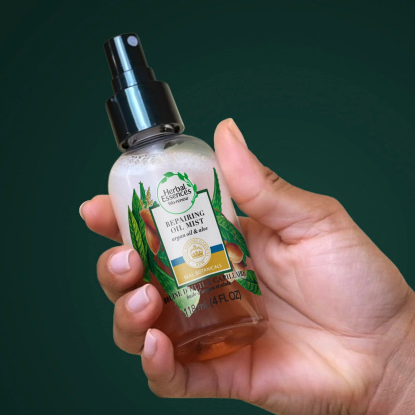 Herbal Essences Bio: Renew Argan Oil & Aloe Lightweight Hair Oil Mist – Repair, 4 Fl oz, 2.918 Fl oz