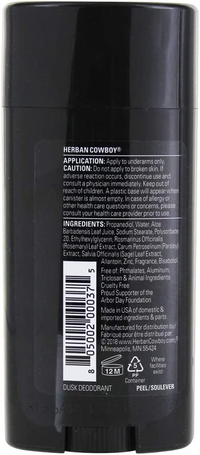 Herban Cowboy DUSK Deodorant 3-Pack - Subtle All-Day Freshness