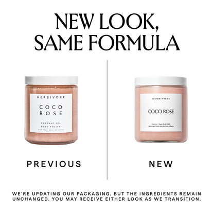 HERBIVORE Coco Rose Coconut Oil Body Polish | Vegan Exfoliating Scrub with Shea Butter – 2-Pack (237 mL / 8 oz each)