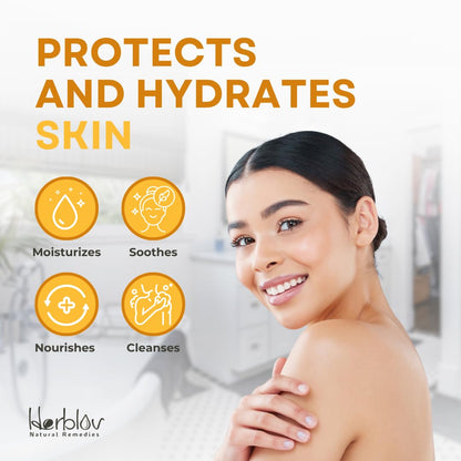 Herblov Eczema Body Wash – All-Natural Eczema Soap for Dry, Itchy Skin | Gentle Goat Milk & Oatmeal Bath Wash