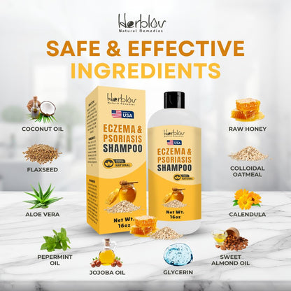 Herblov Eczema Shampoo – All-Natural Dermatitis & Psoriasis Relief | Made in USA