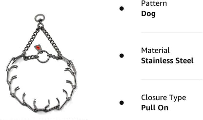 Herm Sprenger Stainless Steel Prong Collar with Swivel Ultra-Plus – German-Made No-Pull Training Collar, 2.25mm x 16in (Small)