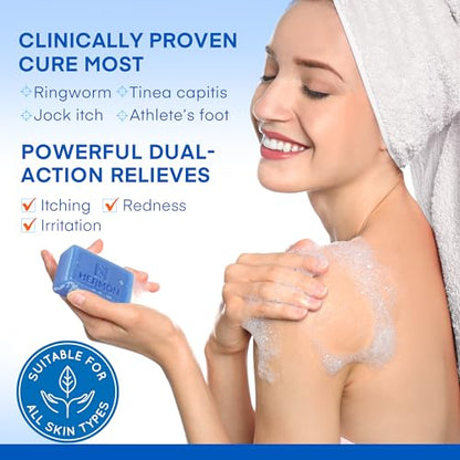 Hermon Antifungal Cleansing Soap – Ringworm Care (Tea Tree & Sulfur) 2-Pack