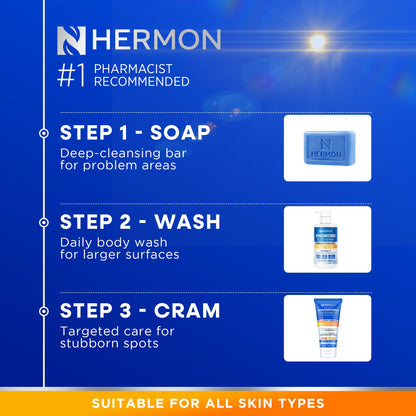 Hermon Antifungal Cleansing Soap – Ringworm Care (Tea Tree & Sulfur) 2-Pack