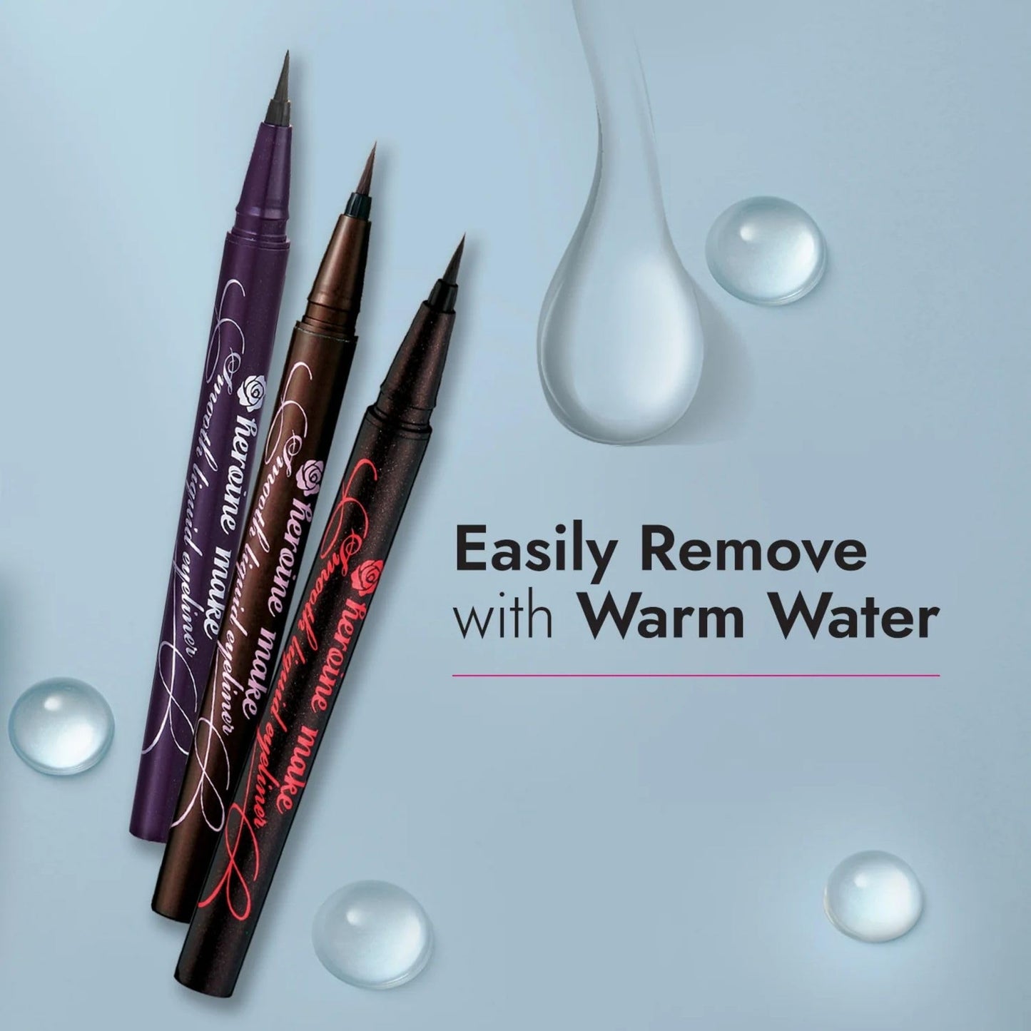 Heroine Make by KISSME Liquid Eyeliner Pen — Ultra-Fine 0.1mm Tip, Waterproof, Hypoallergenic, Made in Japan, Exquisite Brown