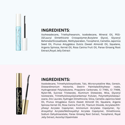 Heroine Make by KISSME Waterproof Mascara Black — Long & Curl Defining Fiber + Oil-Free Remover (2 Set)
