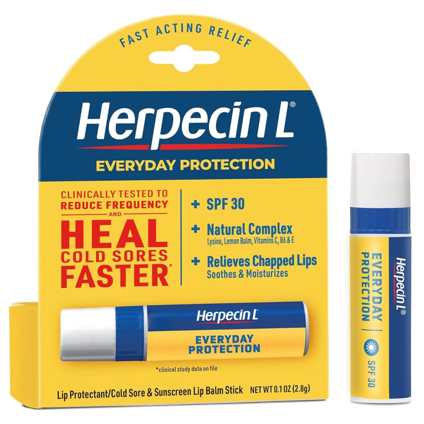 Herpecin-L HL Lip Protectant Sunscreen & Cold Sore Lip Balm Stick – 0.1 oz (Pack of 3)