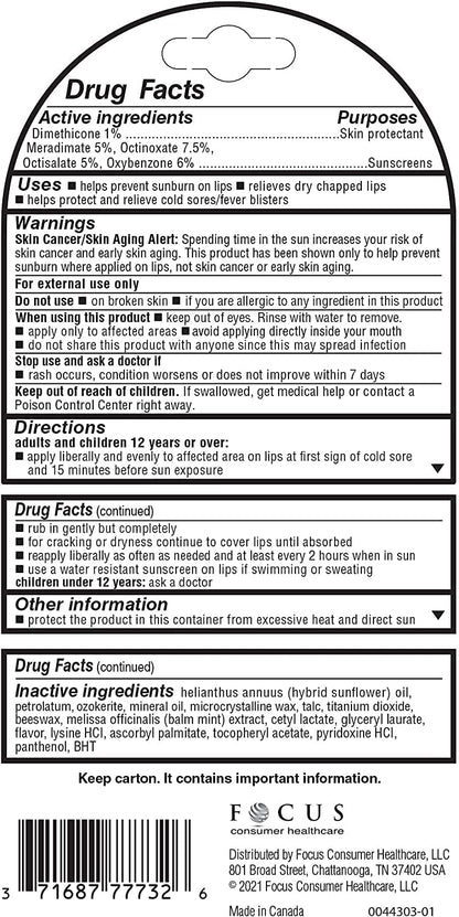 Herpecin-L Lip Protectant SPF 30 – 0.1 oz (Pack of 3)