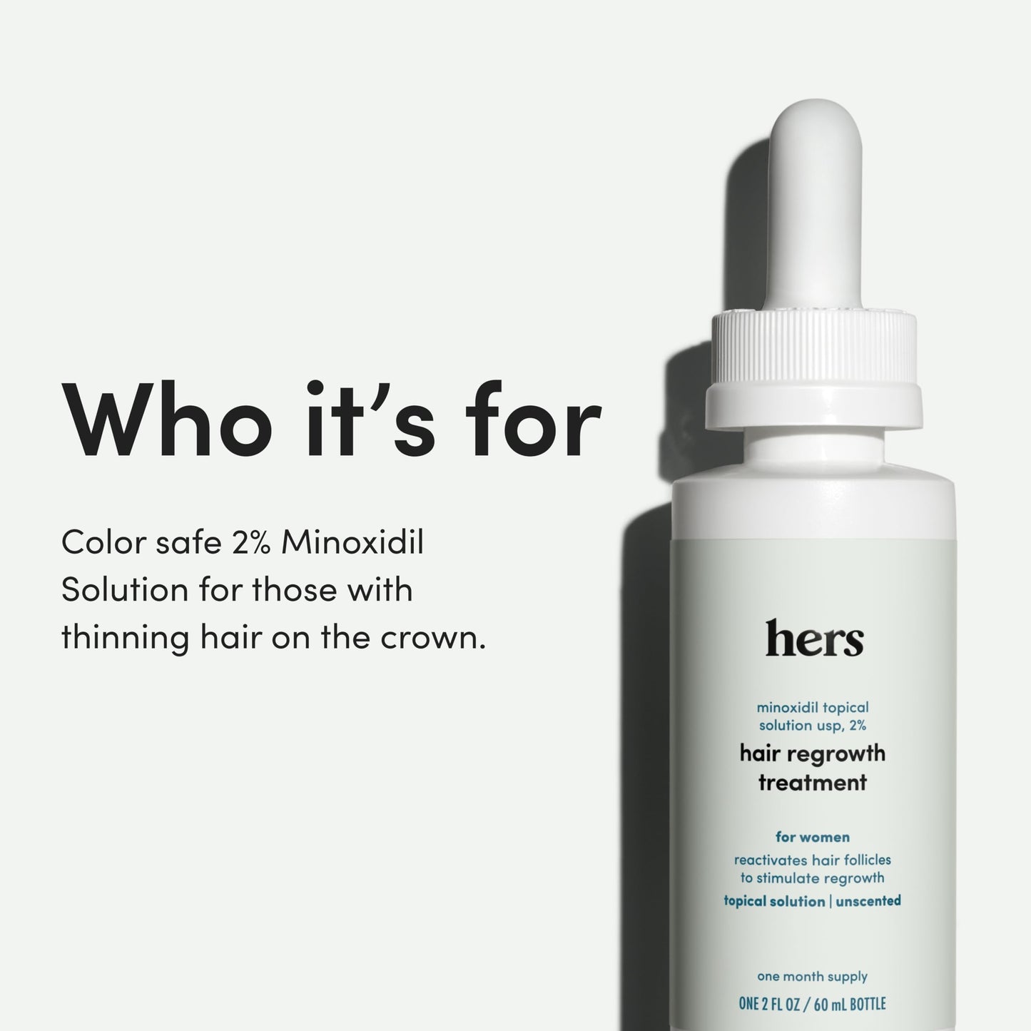 hers Hair Regrowth Treatment 2% Minoxidil for Women – Fuller, Non-Greasy (2-Pack)