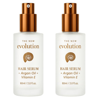 HerStyler Evolution Argan Oil Serum – Vitamin E Nourishing Treatment for Dry Hair with Aloe Vera (2 Pack)