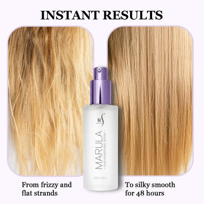 HerStyler Marula Oil Hair Serum – Anti-Frizz Shine for Frizzy or Damaged Hair | 2 oz