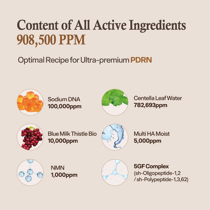 HEVEBLUE Salmon Caring Centella PDRN Booster 100,000 Shot Essence | Restore & Refine Skin