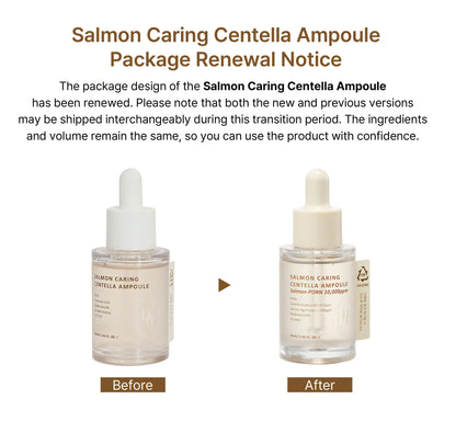 HEVEBLUE Salmon Caring Centella Ampoule – Calming Serum with Salmon PDRN & Centella