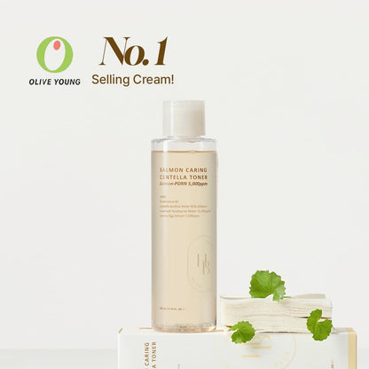 HEVEBLUE Salmon Caring Toner - pH 5.5, Centella, Salmon Roe & PDRN | Korean Skincare
