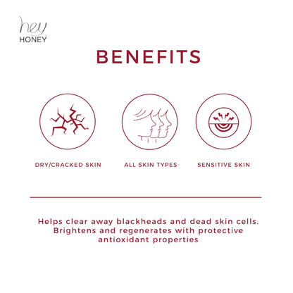 Hey Honey Propolis & Dead Sea Salt Microdermabrasion Scrub – Gentle Exfoliant for Sensitive Skin