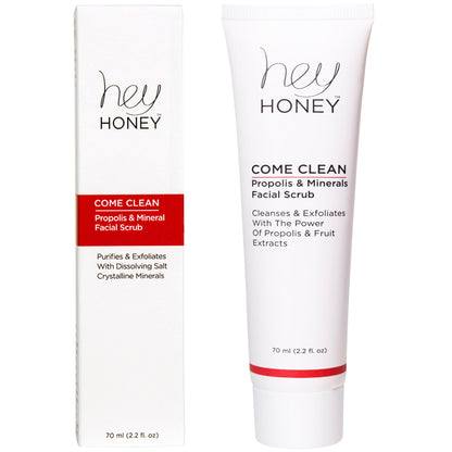 Hey Honey Propolis & Dead Sea Salt Microdermabrasion Scrub – Gentle Exfoliant for Sensitive Skin