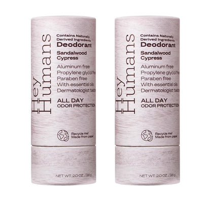 Hey Humans Deodorant – Aluminum-Free, All-Day Odor Control, Sandalwood Cypress