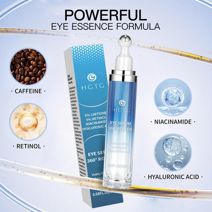 HGTG Eye Serum 5% Caffeine & 5% Retinol | Dark Circles, Puffiness, Fine Lines