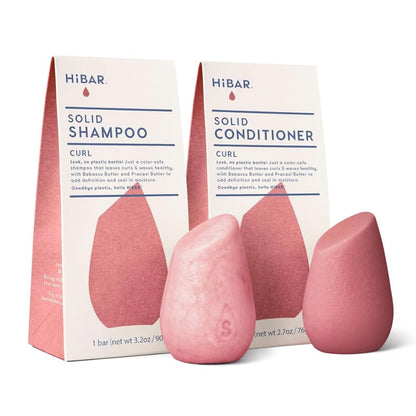 HiBAR Curl Shampoo & Conditioner Set – Solid Bars for Defined, Frizz-Reduced Curly Hair