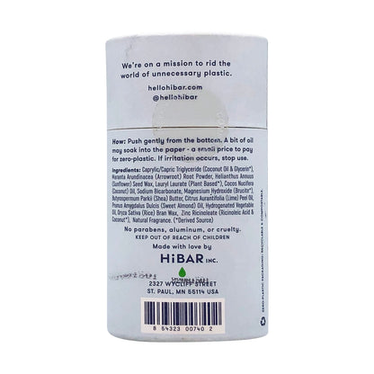 HiBAR Fresh Rain & Cucumber Plastic Free Deodorant | Aluminum-Free, Vegan, Recyclable Tube