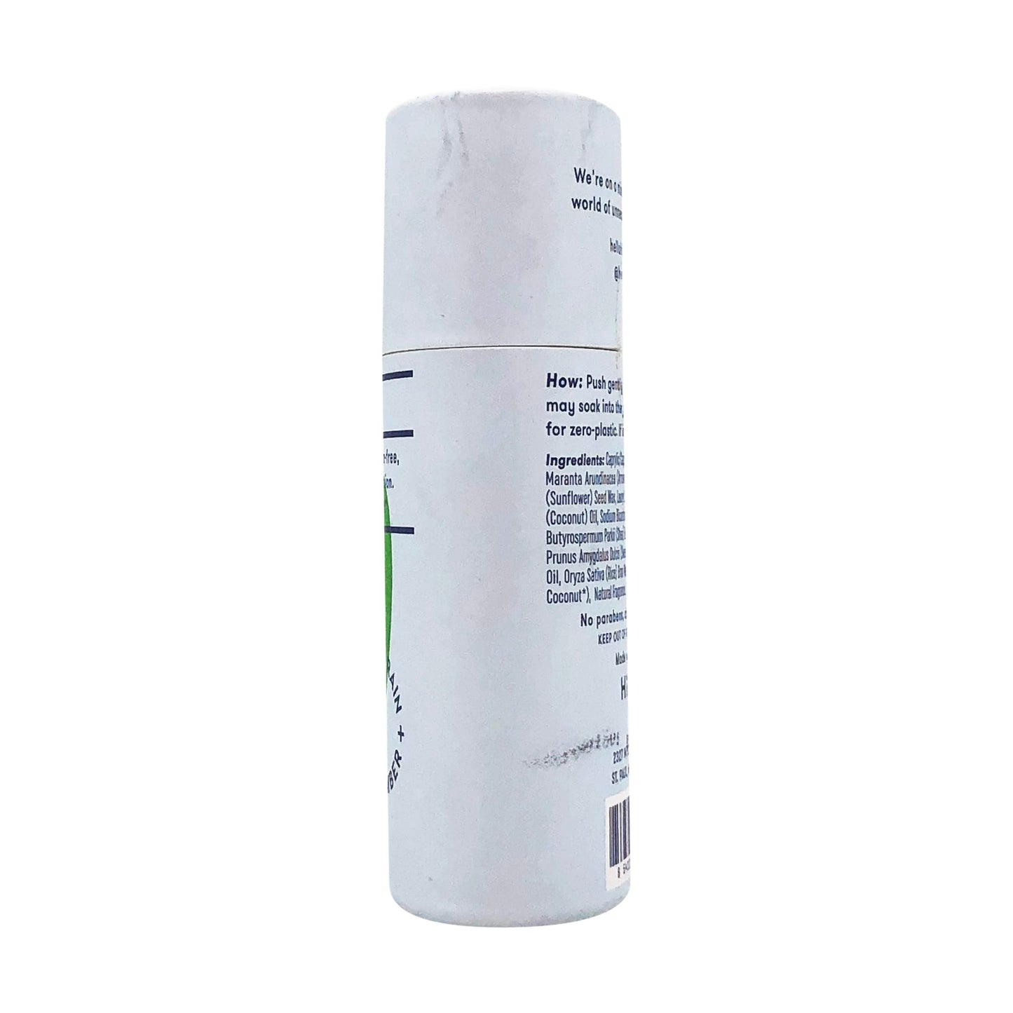 HiBAR Fresh Rain & Cucumber Plastic Free Deodorant | Aluminum-Free, Vegan, Recyclable Tube