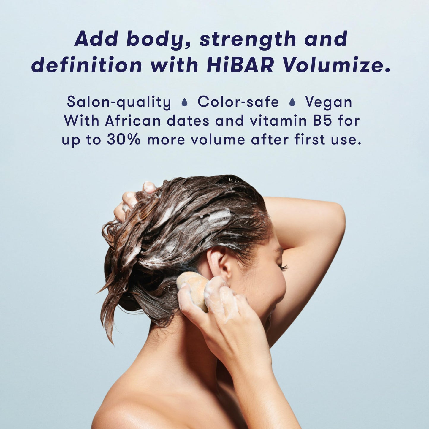 HiBAR Volumize Shampoo & Conditioner Set – Adds Body for Fine Hair | Plastic-Free & Vegan