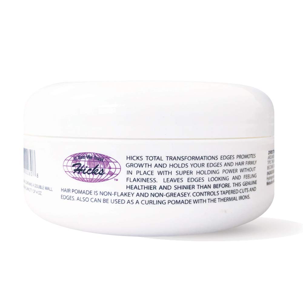Hicks Edges Pomade 4oz by USA [Beauty] | Flexible Hold for Defined Edges