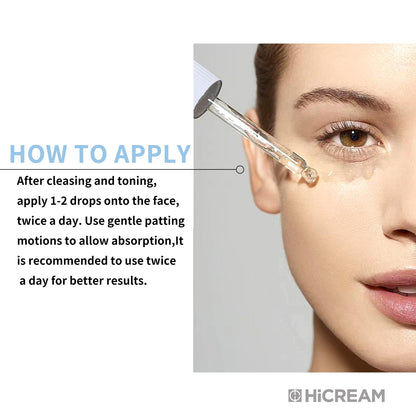 Hicream Hyaluronic Acid Serum for Face — Brightening, Hydration & Even Tone (2 Oz)
