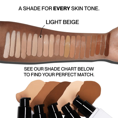 Hide Premium Liquid Foundation – Waterproof, Multi-Use Foundation for All Skin Types (Light Beige)