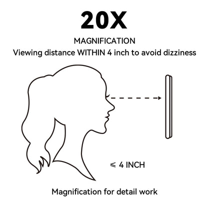 HIEEY Lighted Makeup Mirror with 3 Color Modes, 360° Rotation, and 20X Magnification