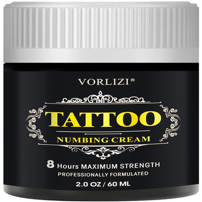 HIEKERS Painless Tattoo Numbing Cream - Extra Strength, 60g (2.0oz)