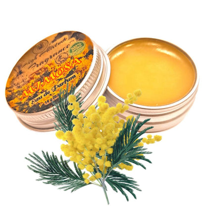 HIGH ALTITUDE ORGANICS MIMOSA Solid Perfume Balm – Eau de Parfum, Travel Size 0.5oz
