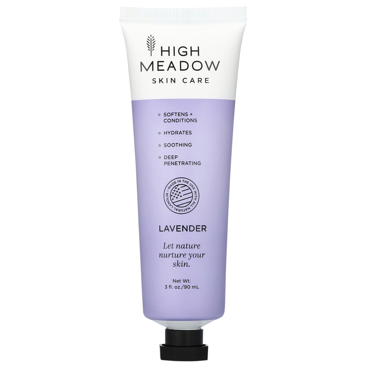 High Meadow Lanolin Skin Cream – Deep Hydration for Dry Skin (3.0 oz Lavender Moisturizer)