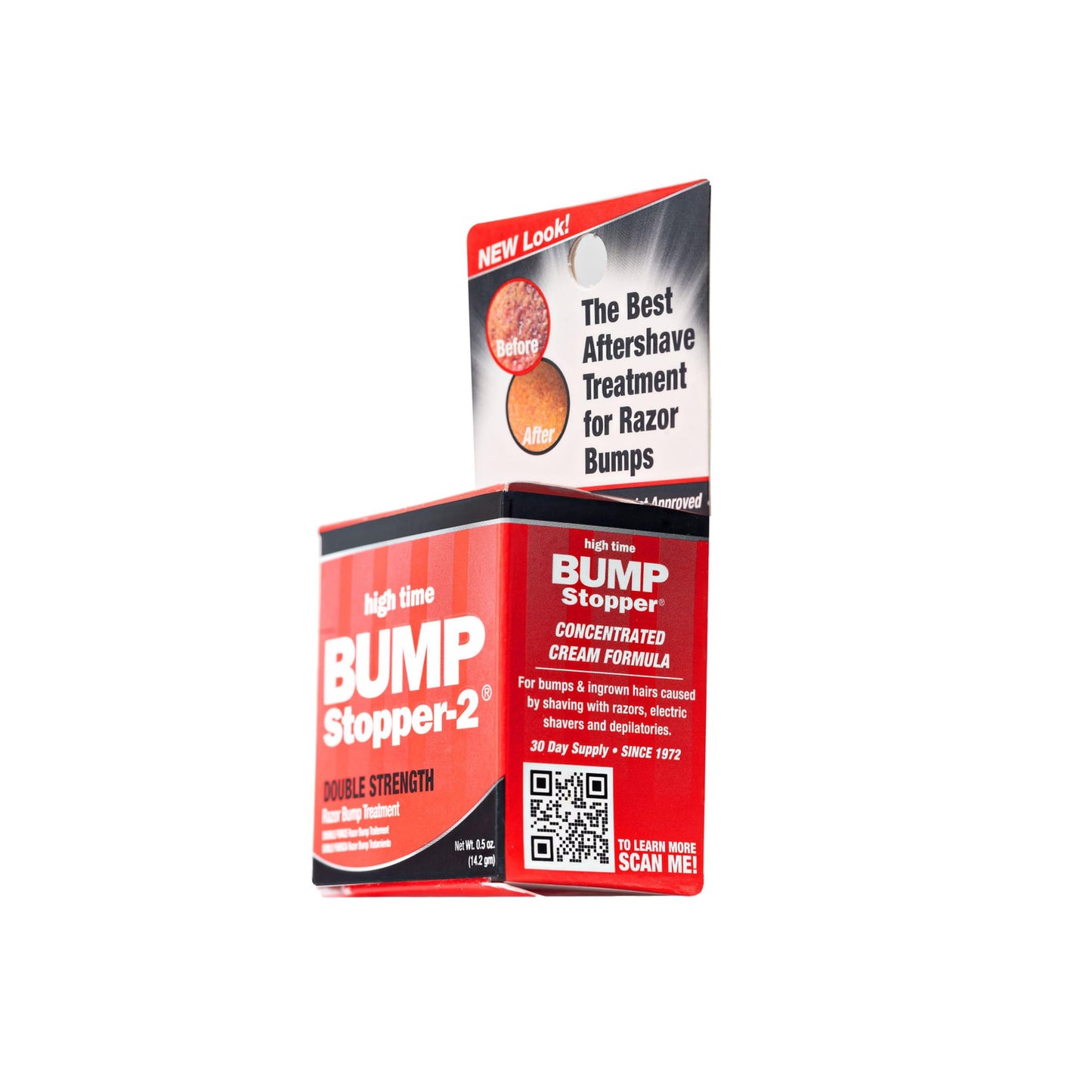 High Time Bump Stopper 2 Double Strength Razor Bump Treatment – Razor Burn Relief & Ingrown Hair Solution (0.5 oz, 3 Pack)