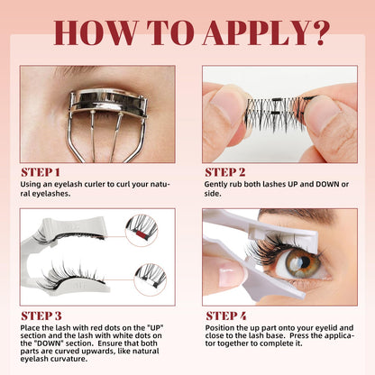 Higu Clace Magnetic Eyelashes – No Glue, Easy Wear with Applicator (Style A)
