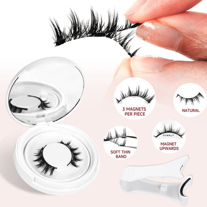 Higu clace Magnetic Eyelashes with Applicator – Natural Look Wispy Lashes (DJCX-D)