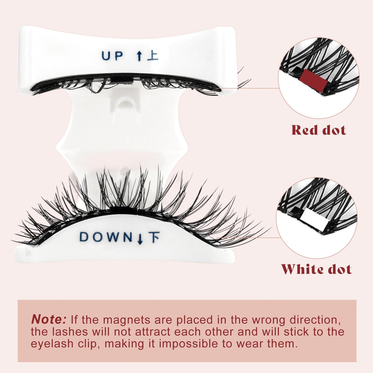 Higu clace Magnetic-Eyelashes with Applicator – 2 Pairs, Natural Look (DJCX-A+C01)