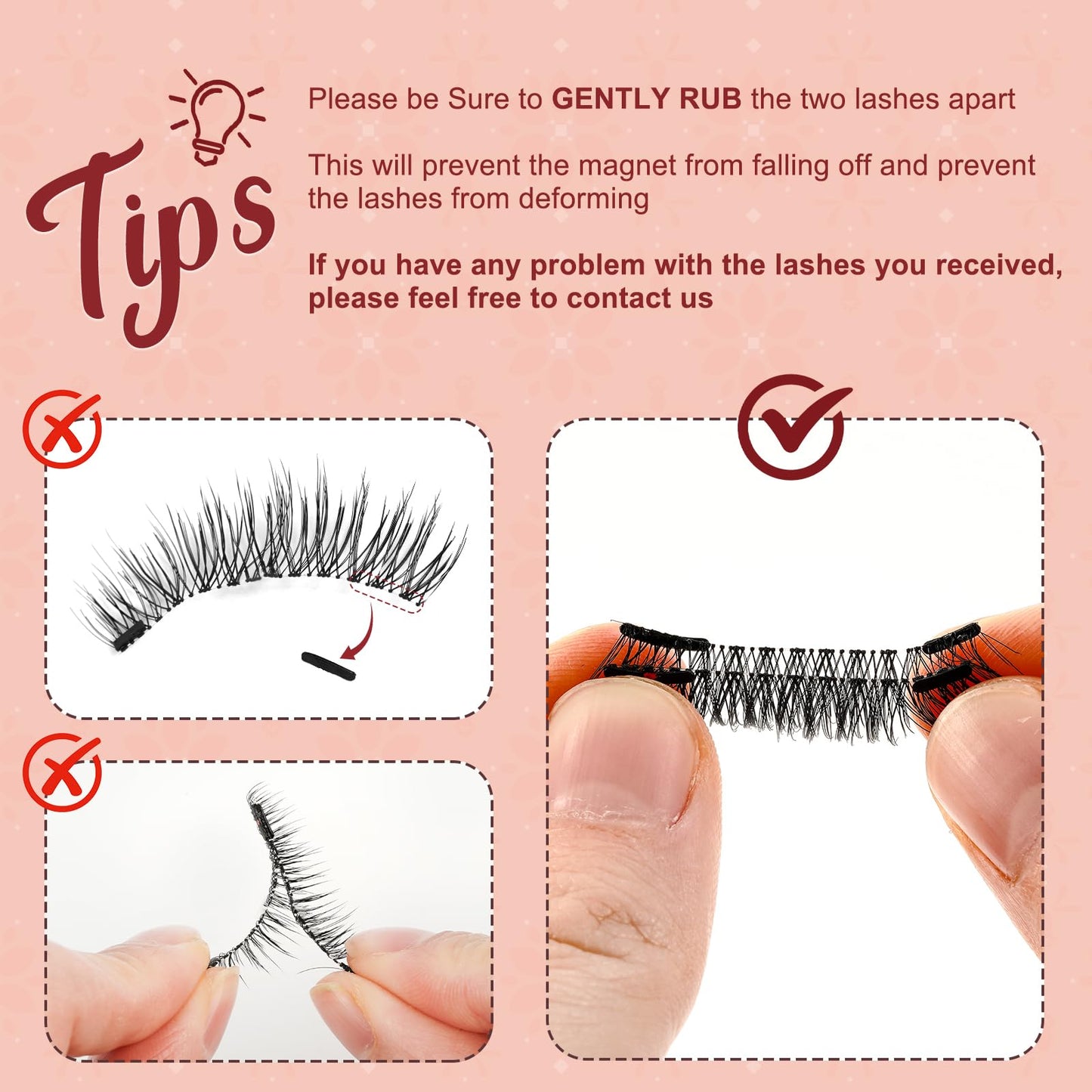 Higu clace Magnetic Eyelashes – 2 Pairs with Applicator | No Glue, Easy Wear
