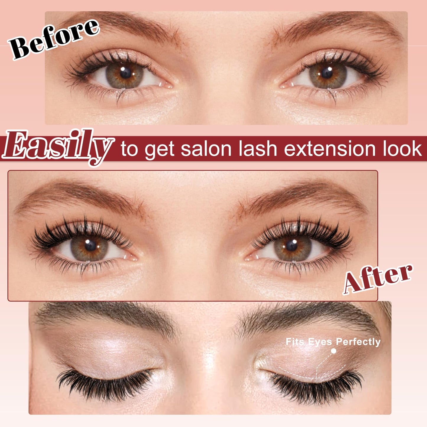 Higu Clace Magnetic Eyelashes – No Glue, Easy Wear with Applicator (Style A)