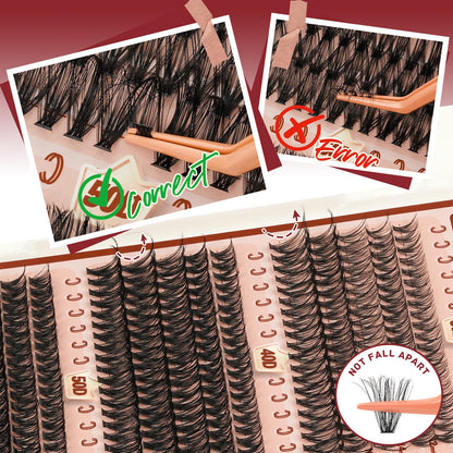 Higu clace Lash Clusters – 600Pcs, 6 Styles, 10-18mm, 30D–100D Wispy DIY Extensions
