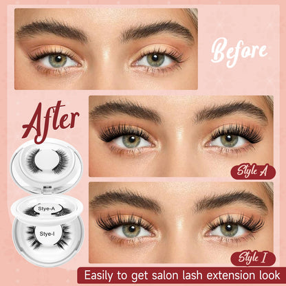 Higu clace Magnetic-Eyelashes: 2 Pairs with Applicator, No Glue, Natural Look